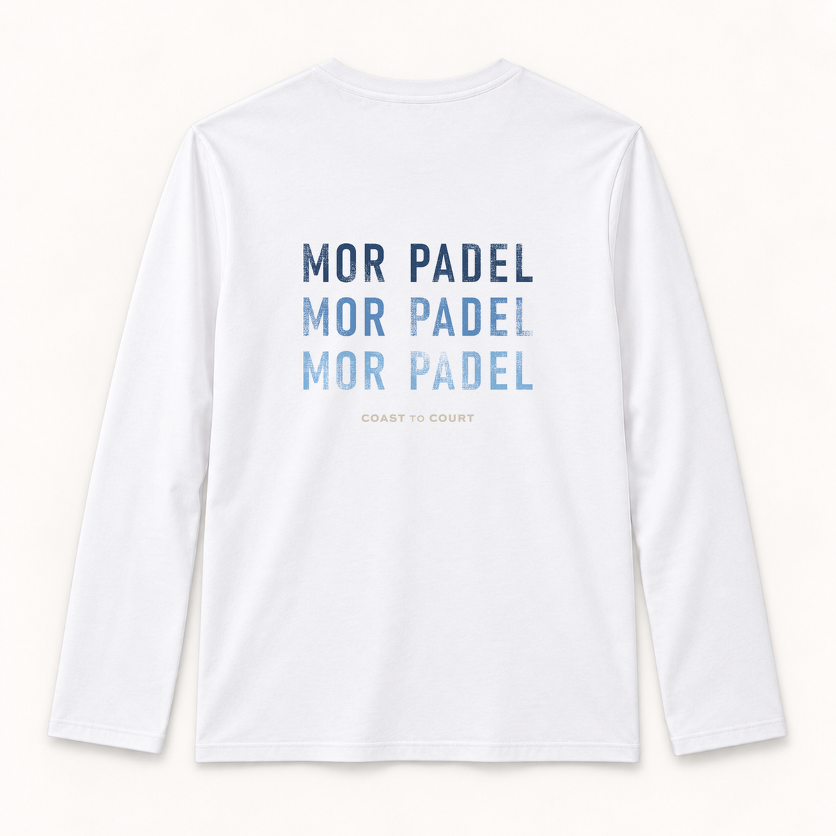 MOR Padel Echo Long Sleeve in White, back view
