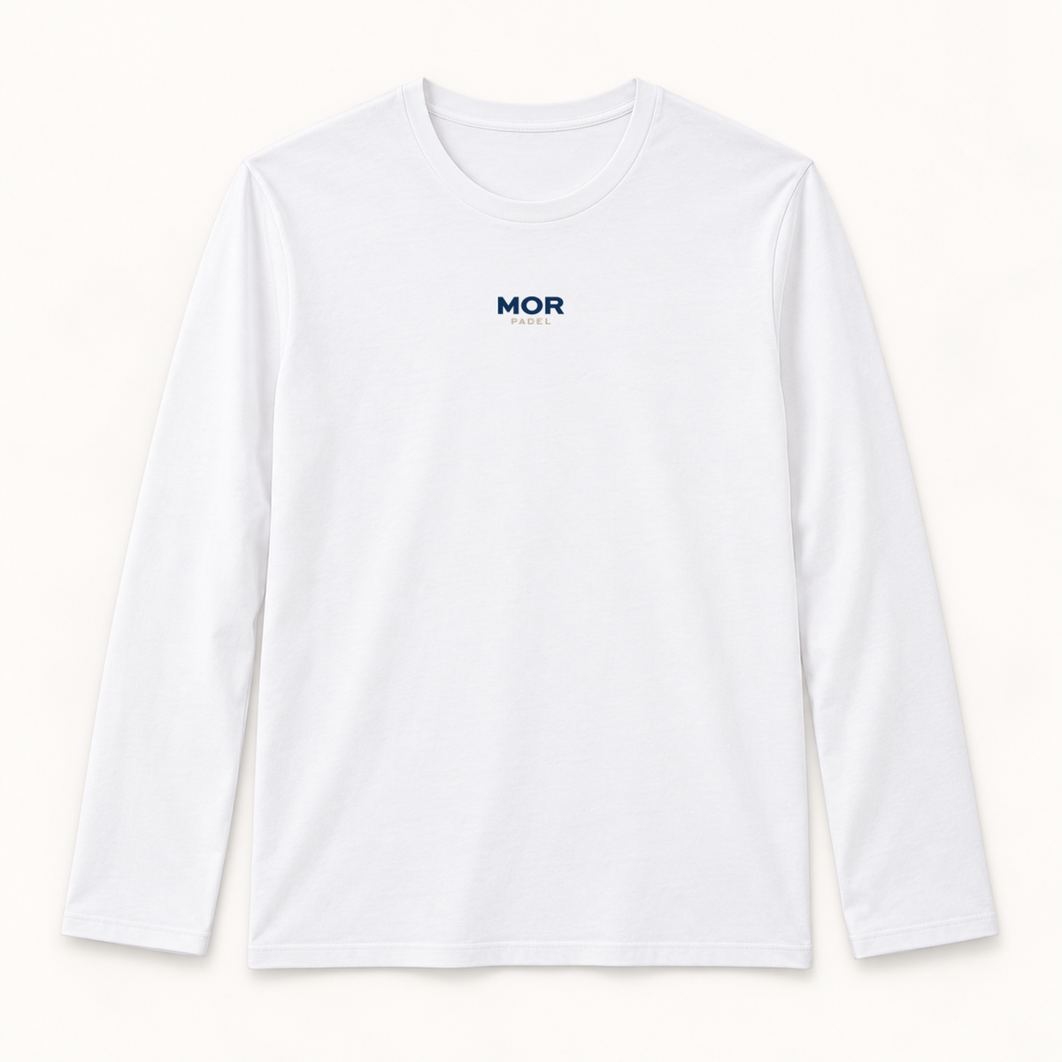 MOR Padel Echo Long Sleeve in White, front view