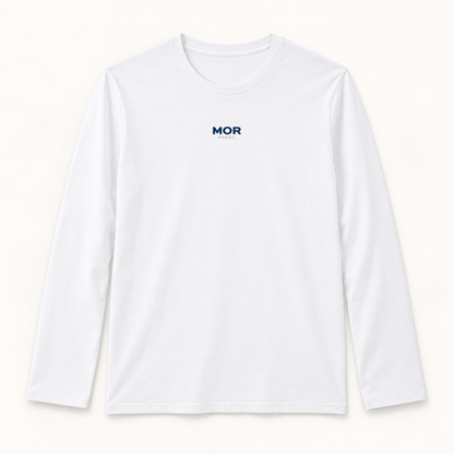 MOR Padel Echo Long Sleeve in White, front view