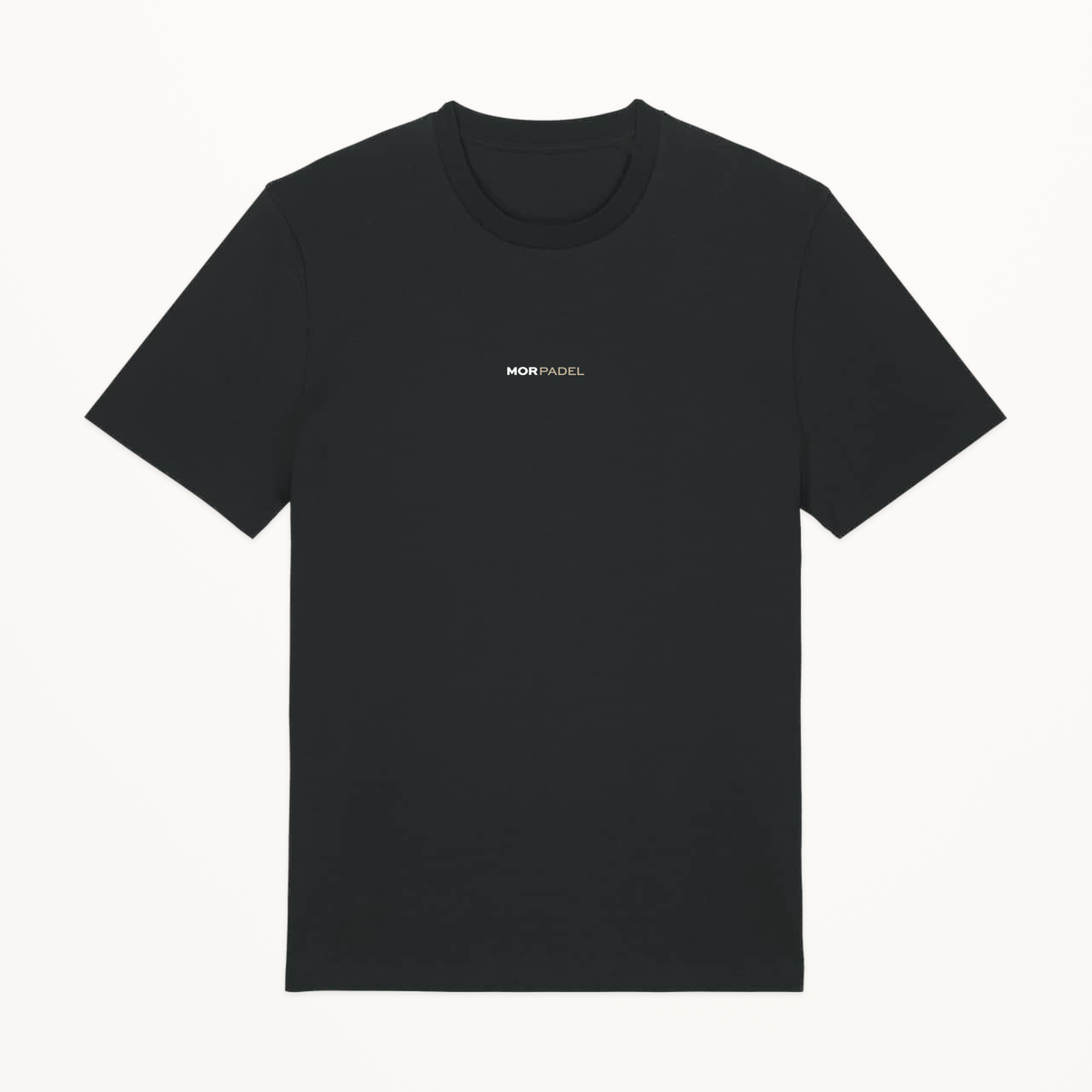 MOR Padel Men’s Tee in Black, front view