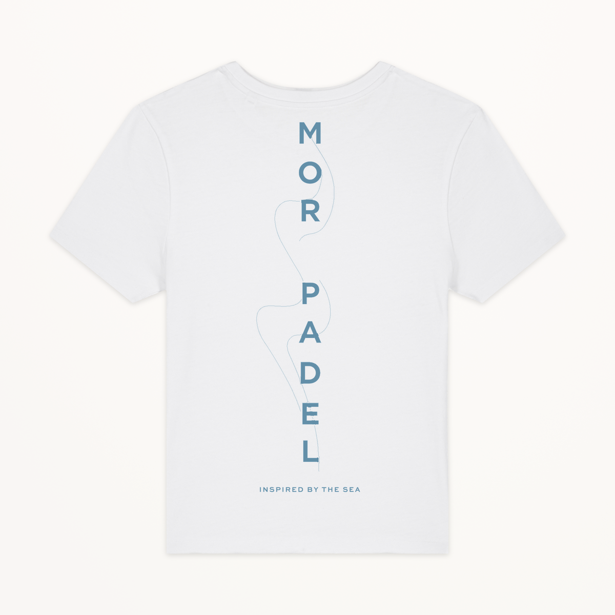 MOR Padel Womens Tee White studio back view